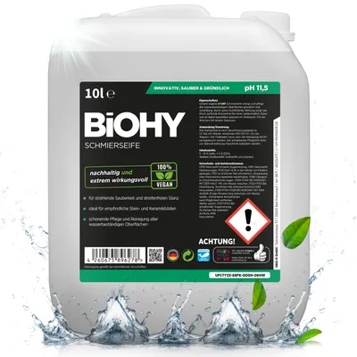 Produktbild von BiOHY Schmierseife + Auslaufhahn, Fußbodenreiniger, tralseife, Grüne Seife, 10 l