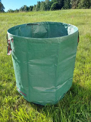 Produktbild von PP-Gartenabfallsack 272 l, reißfest, wiederverwendbar, mit Tragegriffen, grün