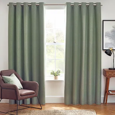 Verdunkelungsvorhang mit Ösen 229x137 cm Eukalyptus Polyester