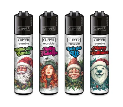 Zdjęcie produktu dla Zestaw 4 zapalniczek Clipper FFX 420 XMAS
