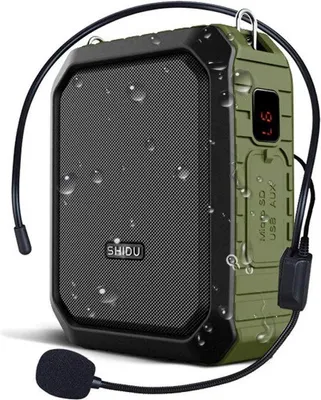 Produktbild von Lautsprecher - draagbarer drahtloser Sprachverstärker mit Kopfhörer und Mikrofon, 18W, 4400mAh, Bluetooth, wasserdicht, für Lehrer, Reiseführer
