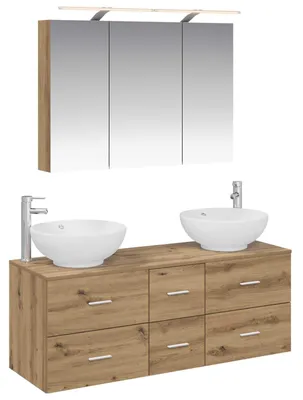 Obrázek produktu pro Sada koupelnového nábytku 4 pcs Dub artisan