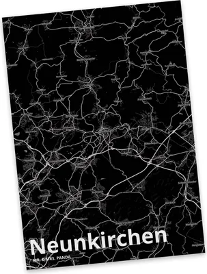Produktbild von Mr. & Mrs. Panda Postkarte Neunkirchen - Geschenk, Grußkarte, bildkarte, Stadt Dorf Karte Landkarte Map Stadtplan, Ansichtskarten, Postkarten, Fotokarte