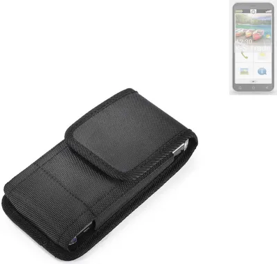 Produktbild von Holster Gürteltasche kompatibel mit Emporia Smart.5mini Holster Gürtel Tasche wasserabweisend Handy Hülle Schutz Hülle Outdoor schwarz K-S-Trade