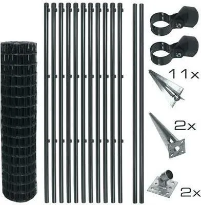 Produktbild von Schweißgitterzaun Komplettset 1,2 x 25m Zaunset Gartenzaun Einschlaghülsen Zaun
