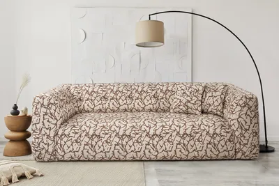 Produktbild von Hanah Home, Cady - Tan, 3-Sitzer-Sofa, BUCHENHOLZ / SPANPLATTEN, Bräunen, 235 x 100 x 72 cm