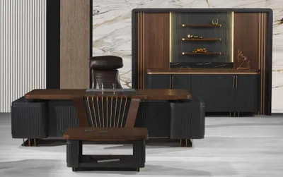 Immagine prodotto di Scrivania di lusso con cassetti scrivania ufficio tavolo da studio ufficio