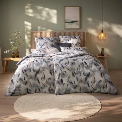 Produktbild von Estella Satin de Luxe Bettwäsche Bernadette grau 135x200 cm + 80x80 cm + 40x80 cm