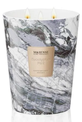 Produktbild von Duftkerze Eukalyptus-Minze 990g Sojawachs 3 Docht 150h Brenndauer im Glas