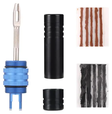 Immagine prodotto di Kit di riparazione pneumatici - 3 in 1 - 10 toppe - Compatto