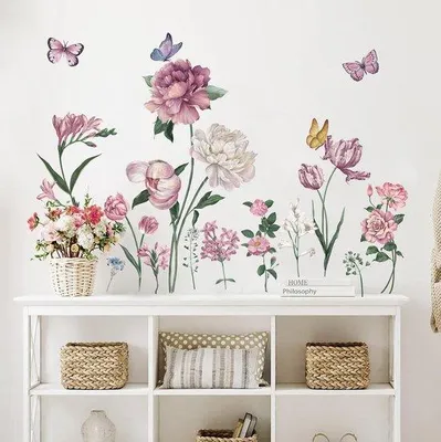 Immagine prodotto di Pellicola adesiva per finestre con motivi floreali colorati 110x70 cm Primavera