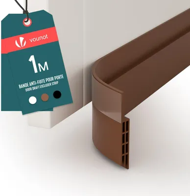 Produktbild von VOUNOT® Zugluftstopper für Türen 100cm, Selbstklebende Türdichtung unten Braun