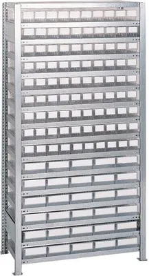 Produktbild von Steckregal H2000xB1000xT400mm Grundregal 16 Stahlbden 90 x 3, 30 x 4 transparent