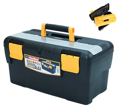 Obrázek produktu pro Nástrojová skříňka, několik přihrádek, robustní rukojeť, 47 x 26 x 23 Pro