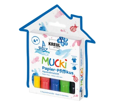 Zdjęcie produktu dla KREUL 27155 KREUL Papier-Pfiffikus ołówek akwarelowy "MUCKI", zestaw 5 sztuk