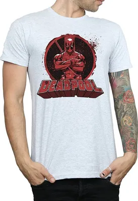 Produktbild von Deadpool - "Arms Crossed" T-Shirt für Herren BI1161 (M) (Grau)