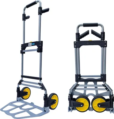 Produktbild von Klappkarre XL Sackkarre klappbar Teleskopgriff bis 115 cm und großer Ladefläche Tragkraft 150 kg