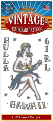 Produktbild von Hula Girl Klebe-Tattoo - Fasching Halloween Karneval