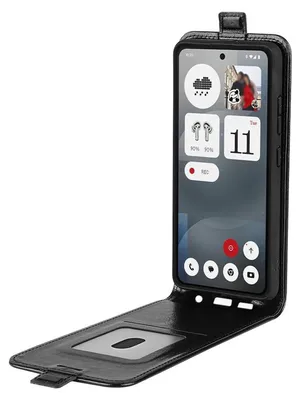 Image de Étui de protection vertical en similicuir pour Nothing Phone 3a, noir