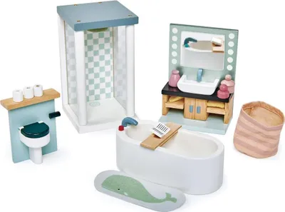 Immagine prodotto di Tender Leaf Toys Badezimmer (Holz, Kinderspielzeug, Puppenmöbel) 7508151