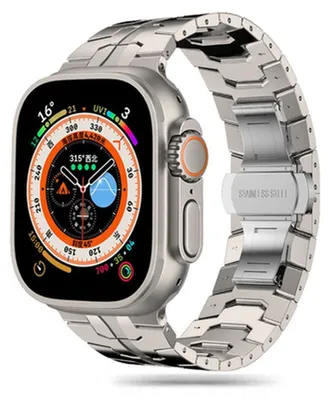Zdjęcie produktu dla Tech-Protect Stainless Line Apple Watch 6 / 7 / 8 / 9 / 10 / Se / Ultra 1 / 2 (44 / 45 / 46 / 49 Mm) Titanium