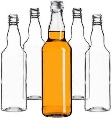 Productafbeelding van Set van 10 Lege Glazen Flessen 500 ml met Schroefdop
