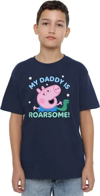 Obrázek produktu pro Prasátko Peppa - Dětské tričko "Roarsome Daddy" TV21673 (128) (námořnická modrá)