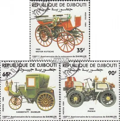 Produktbild von Briefmarken Dschibuti 1984 Mi 424-426 (kompl.Ausg.) gestempelt Gottlieb Daimler