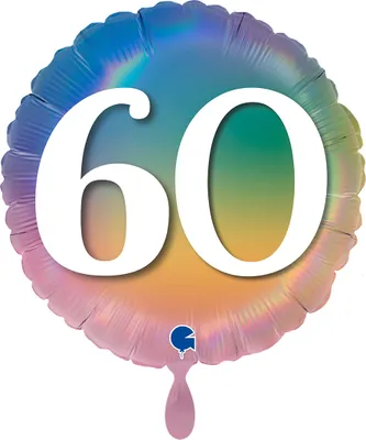 Produktbild von Folienballon rund 45cm Colourful Rainbow 60. Geburtstag