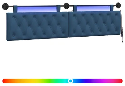 Produktbild von Hängendes Kopfteil Mit LED Licht Blau Stoff