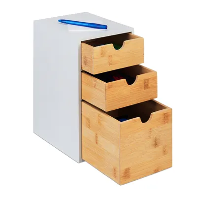 Produktbild von relaxdays Schubladenbox mit 3 Fächern