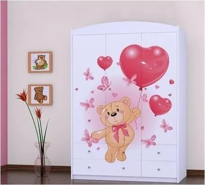 Produktbild von BDW, Kleiderschrank mit Schubladen, Schlafzimmer, 128×190, 3-türig, Weiß 2