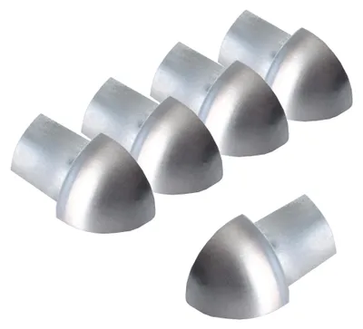 Produktbild von Dalsys 5x Außeneck für Fliesenschiene 8mm Viertelkreisprofil Edelstahl Gebürstet Fliesenprofil