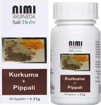 Produktbild von Nimi - Kurkuma + Pippali Extrakt - 60 Stück