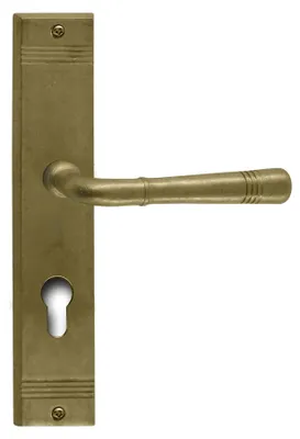 Produktbild von Berlin R716 GHIDINI Türdrücker-Langschild-Garnitur Messing natur (Lochung: PZ) Lochung: PZ