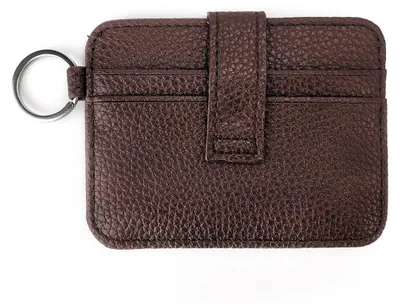Image de INF Porte-cartes mince, étui pour cartes minimaliste en cuirPolyuréthanecafé