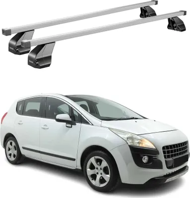 Produktbild von Menabo Dachträger Grundtäger für Peugeot 3008 2009-2016 75kg Stahl Silber 2 tlg