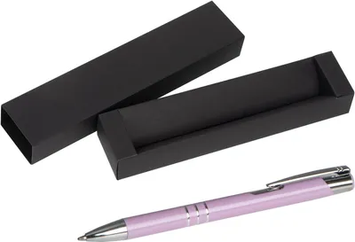 Produktbild von Kugelschreiber aus Metall / mit Pappetui / Farbe: pastell lila