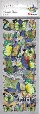 Image de Autocollants en film plastique, 6 feuilles de papillons - Titanum