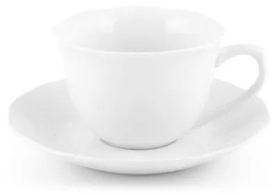 Produktbild von Set aus 6 Porzellantassen mit Untertassen – 230 ml – Elegantes Design