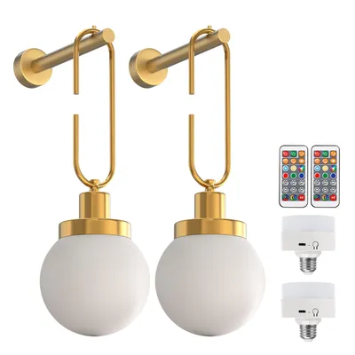 Produktbild von JANDCASE 2er-Pack Kabellose Wandlampe Gebürstetes Kupfer