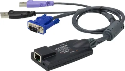 Produktbild von ATEN KA7177 - VGA-auf-KVM-Adapterkabel - mit USB-Steckern, Smart Card-Lesegerät & Virtual Media Unterstützung (KA7177-A