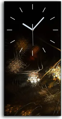 Produktbild von Dekor Leinwand Uhr Wandbilder Kunstdruck 30x60 abstrakte fraktales Kunst - weiße Hände