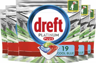 Produktbild von Dreft Platinum Plus All In One - Geschirrspültabs - Vorteilspack 5x19 Stück