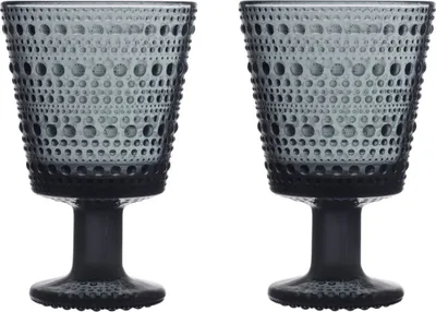 Produktbild von Iittala Kastehelmi Universalglas - 26cl - Dunkelgrau - 2 Stück 1057031