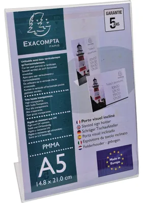 Image de EXACOMPTA 85058D EXACOMPTA Présentoir de table, DIN A5 vertical, incliné
