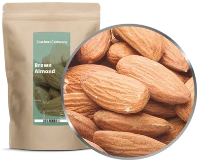 Produktbild von CrackersCompany Braune Mandeln (Brown Almond), ZIP-Beutel 500 g