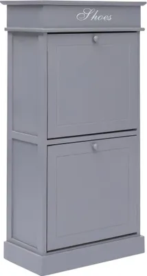 Immagine prodotto di Scarpiera Grigia 50x28x98 cm in Legno di Paulownia