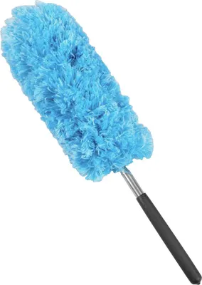 Produktbild von Staubwedel 34-82cm Teleskopstiel flexibel Staubwischer Wedel Wischer ausziehbar, Farbe:blau