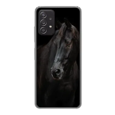 Produktbild von MuchoWow® Handyhülle Schutzhülle Hülle für Samsung galaxy a73 Pferd - Leicht - Schwarz Silikon Softcase Handy Hülle - Handyhülle
